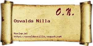 Osvalda Nilla névjegykártya
